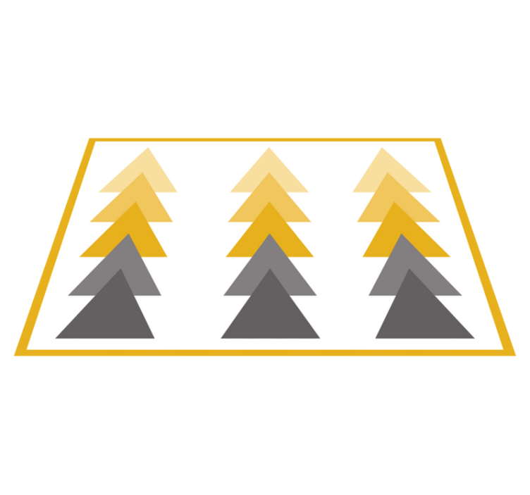 Triangular color cascade geometric rug - TenStickers