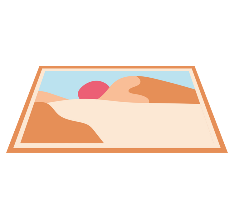 Sandy Landscape Sunset nature rug - TenStickers