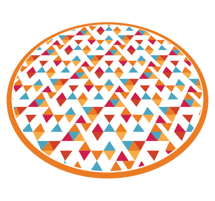 Colorful Triangular Shapes geometric rug - TenStickers