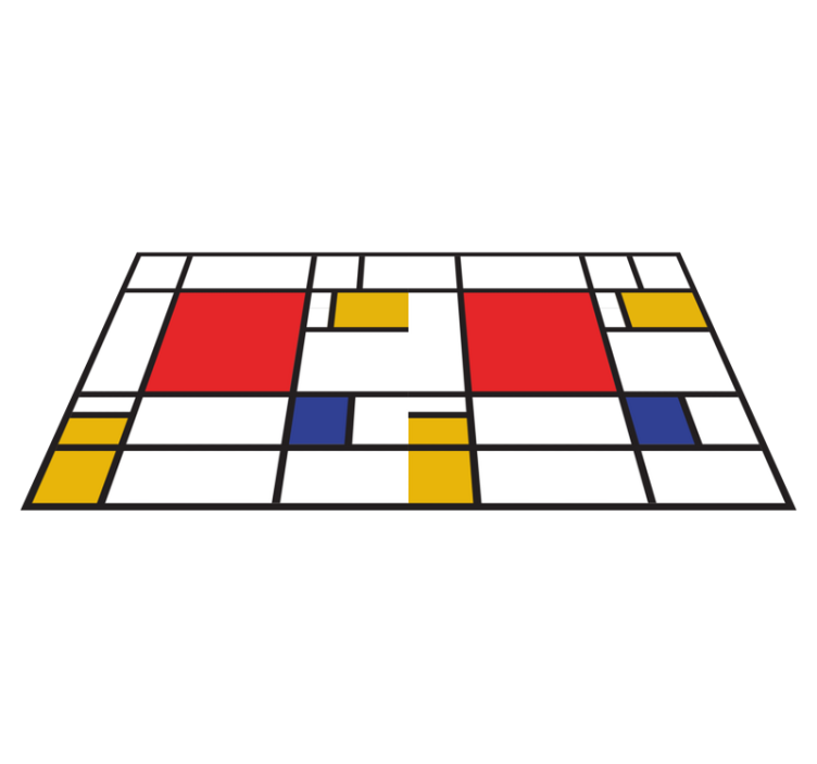 Mondrian art geometric rugs - TenStickers