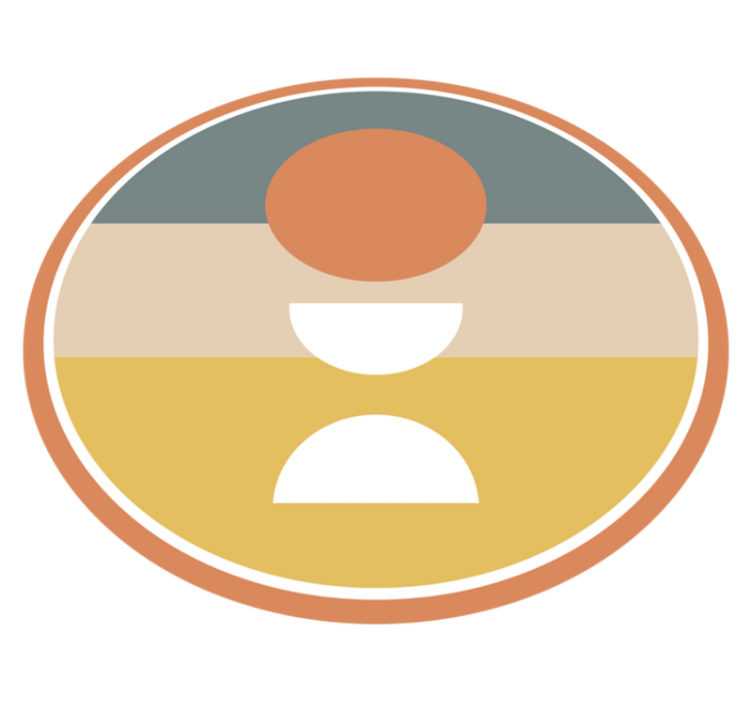 Circular Colour Harmony minimalistic rug - TenStickers