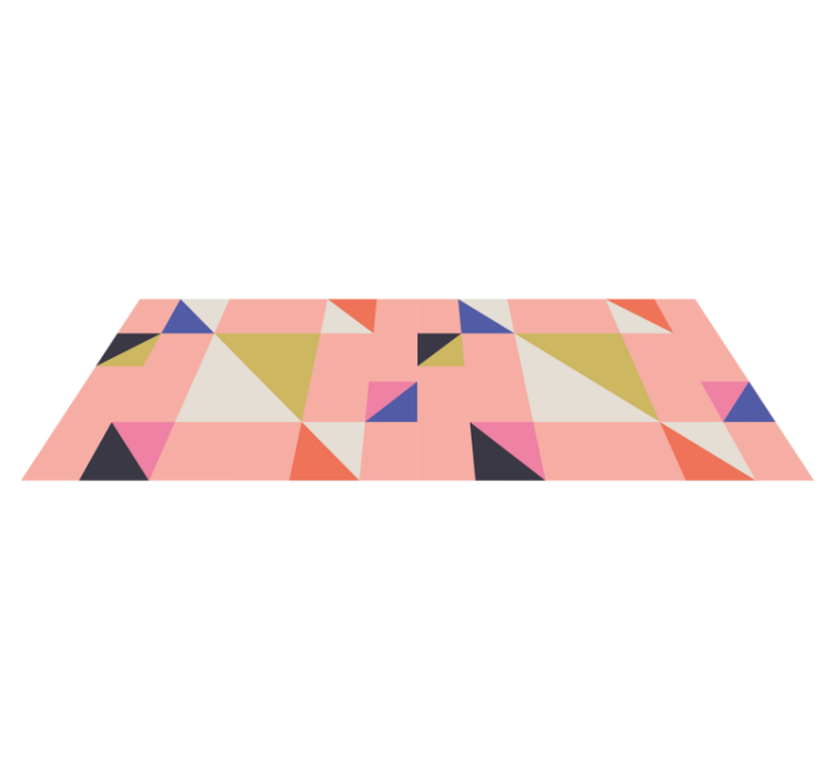 Modern triangles geometric rug - TenStickers