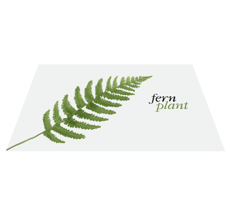 Fern plant design floral rug - TenStickers