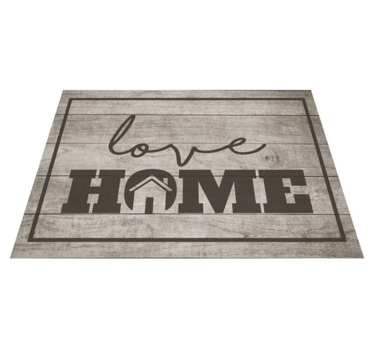 Quote rug wooden love home - TenStickers