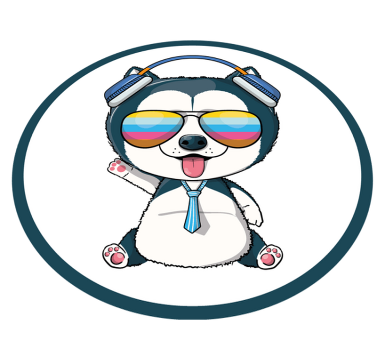 Cool Doggy Character kids carpet - TenStickers