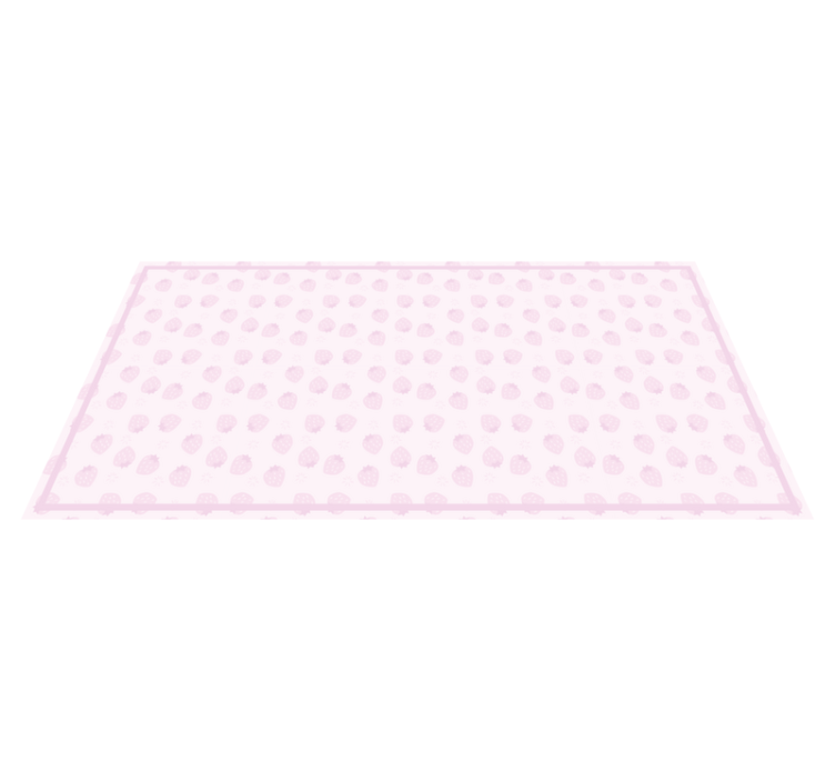 Pink Strawberry Pattern kitchen mat - TenStickers