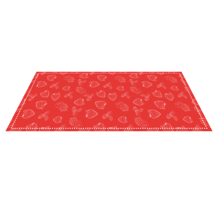Seamless strawberry doodle kitchen floor - TenStickers