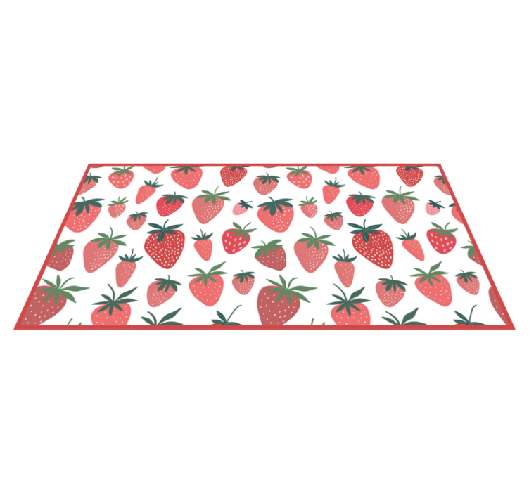 Juicy Strawberries Delight kitchen mat - TenStickers