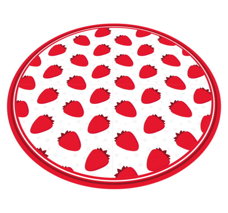 Strawberry Pattern animal mat - TenStickers