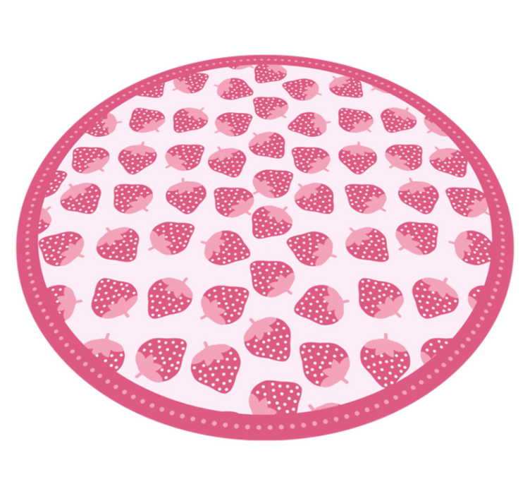 Sweet Strawberry Pattern kitchen mat - TenStickers