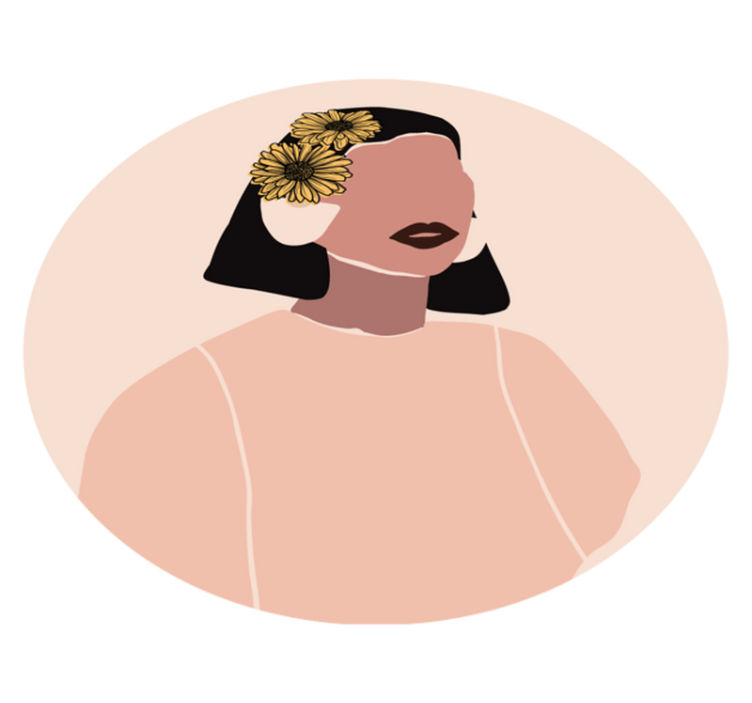 Floral rug floral portrait - TenStickers