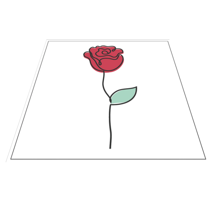 Stylish Rose Blossom floral rug - TenStickers