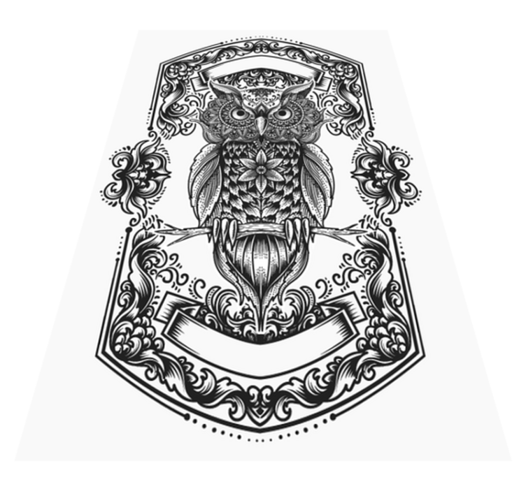 Intricate Owl Motif mandala rug - TenStickers