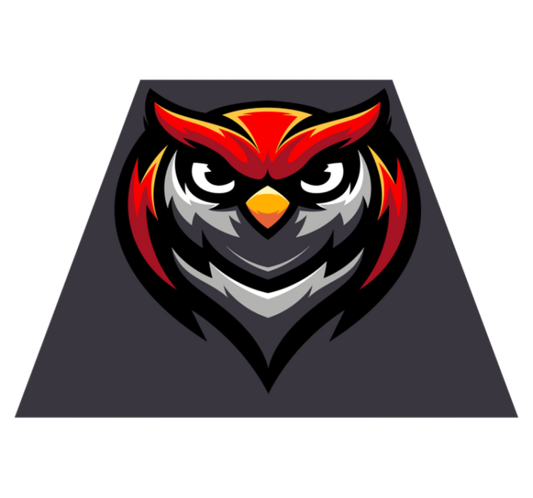 Owl Graphic Bold teenage bedroom rug - TenStickers