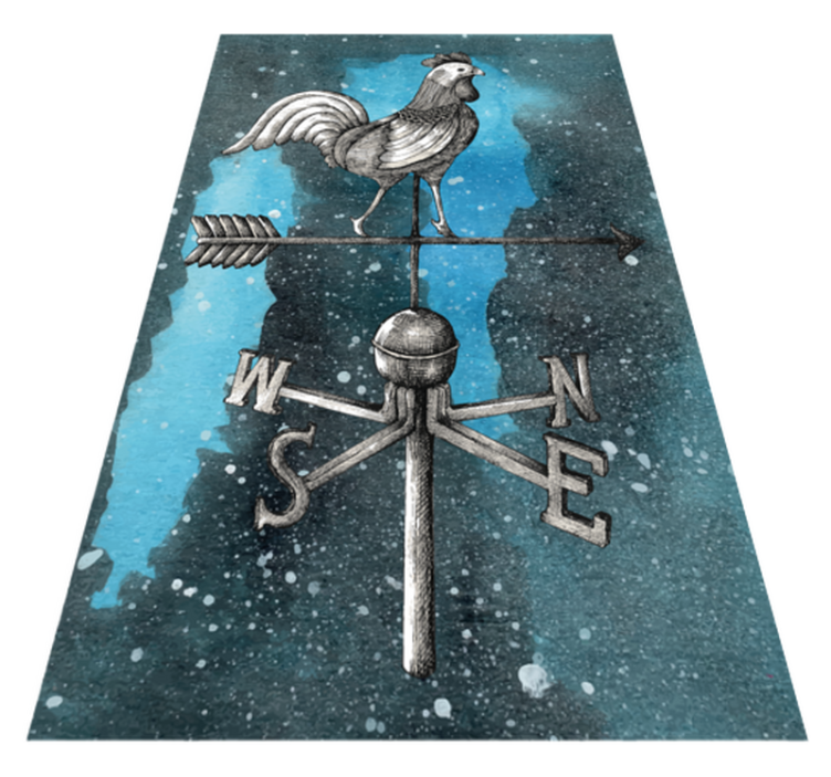 Weather Vane Rooster teenage bedroom rug - TenStickers