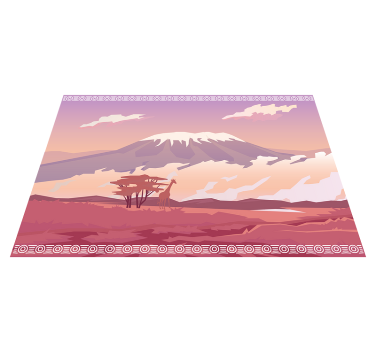 Mountain Sunset Scenery nature rug - TenStickers