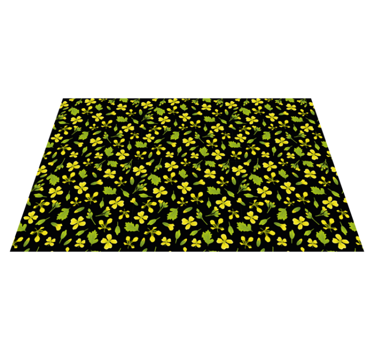 Vibrant Floral Pattern nature rug - TenStickers