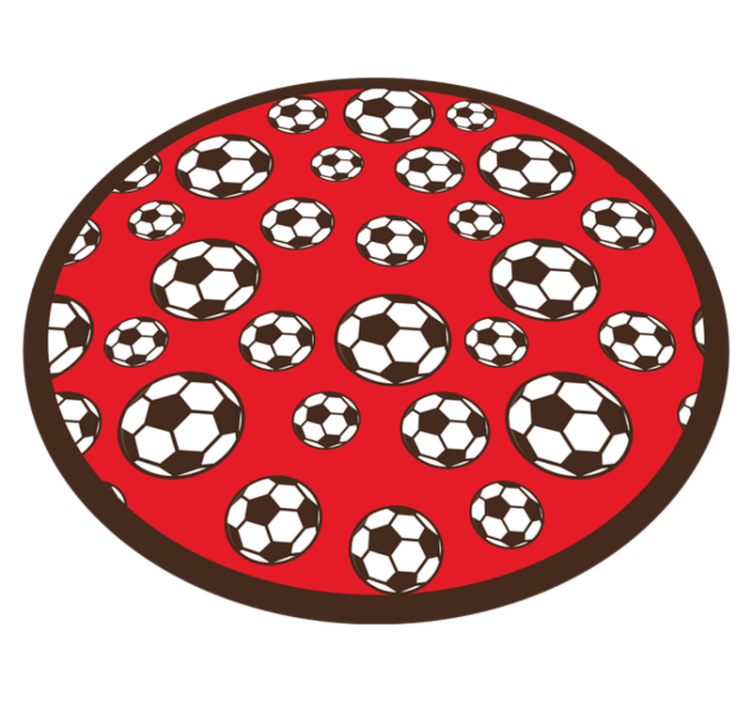 Soccer Ball Motif game rug - TenStickers