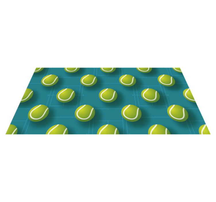 Tennis Ball Pattern teenage bedroom rug - TenStickers