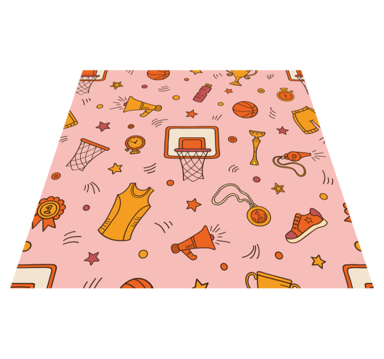 Sporty Fun Elements game rug - TenStickers