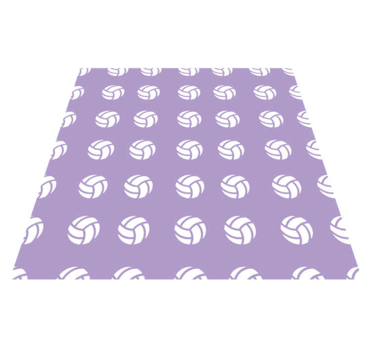 Purple Volleyball Pattern game rug - TenStickers