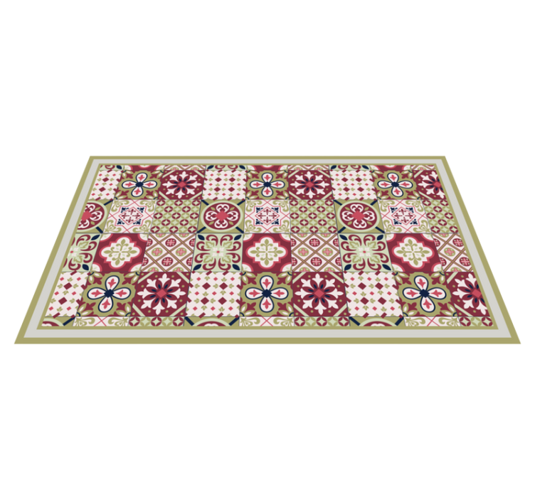 Colorful Patterned Motifs bathroom mat - TenStickers