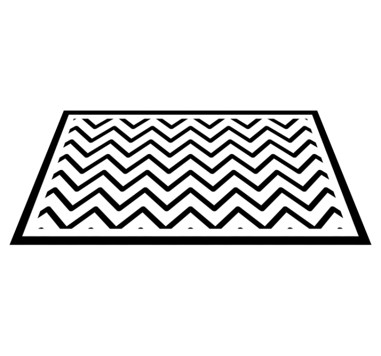 Chevron style entrance hall rug - TenStickers