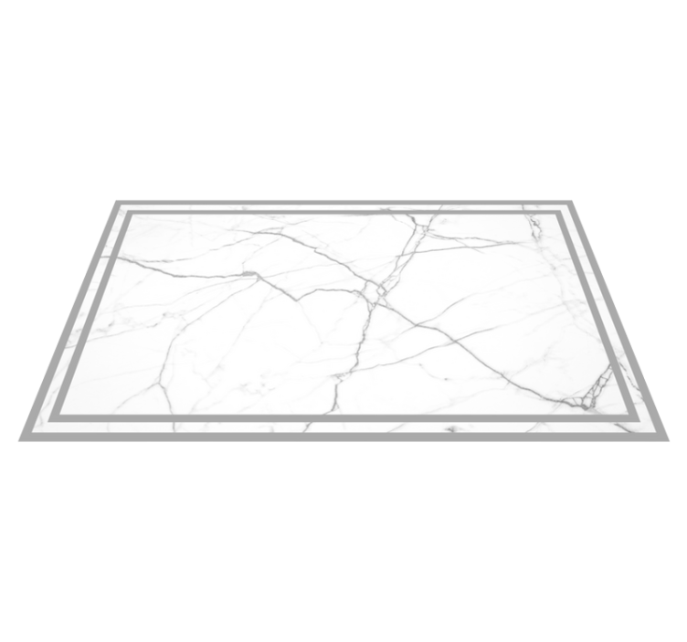 Graceful White Striations marble rug - TenStickers