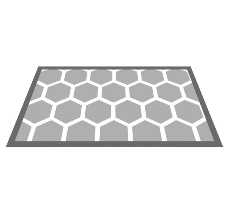 Hexagonal Configuration geometric rug - TenStickers