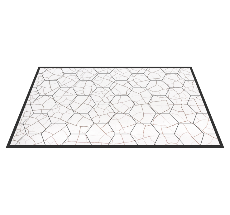 Cracked Stone Pattern geometric rug - TenStickers