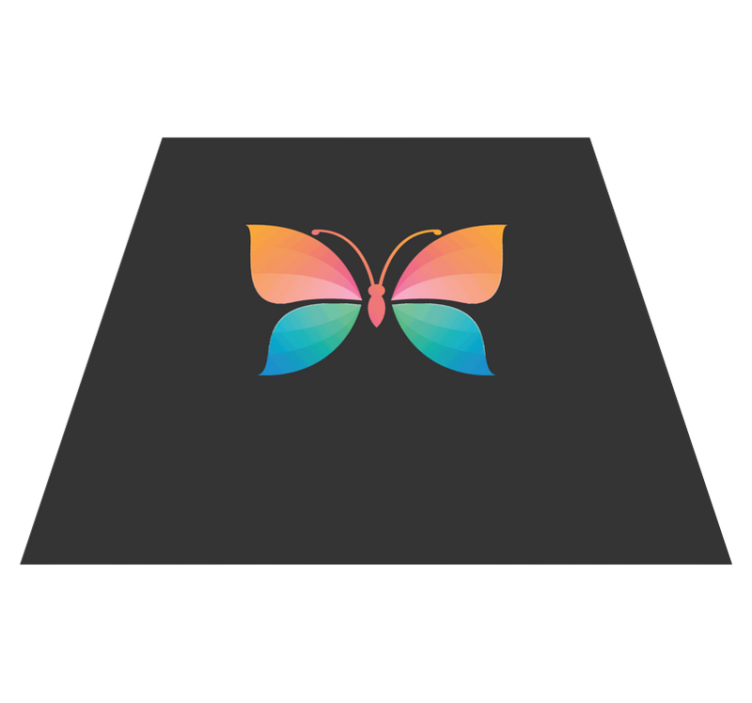 Vibrant Butterfly Concept nature rug - TenStickers
