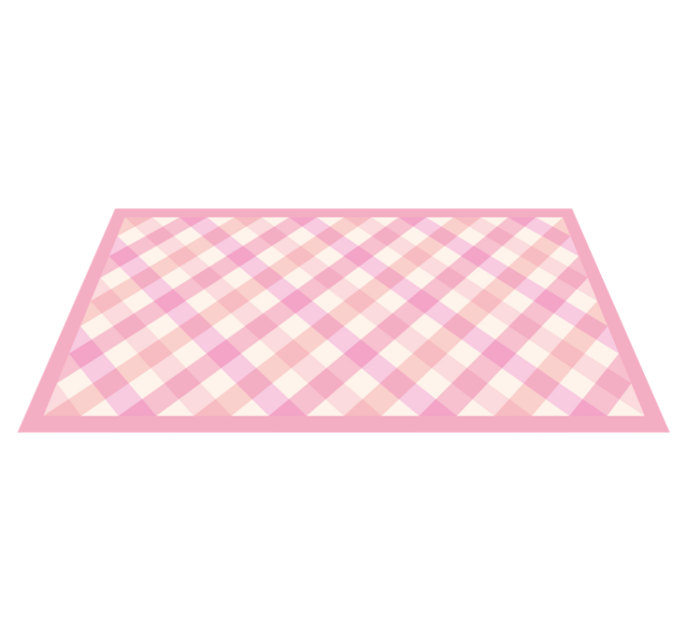 Pink Checkered Pattern stripes rug - TenStickers