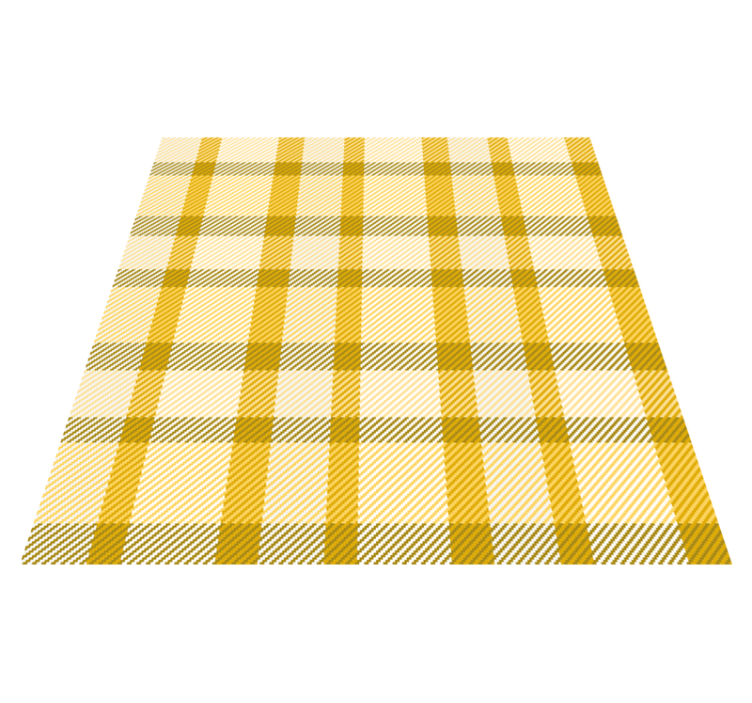 Yellow Checkered Pattern stripes rug - TenStickers