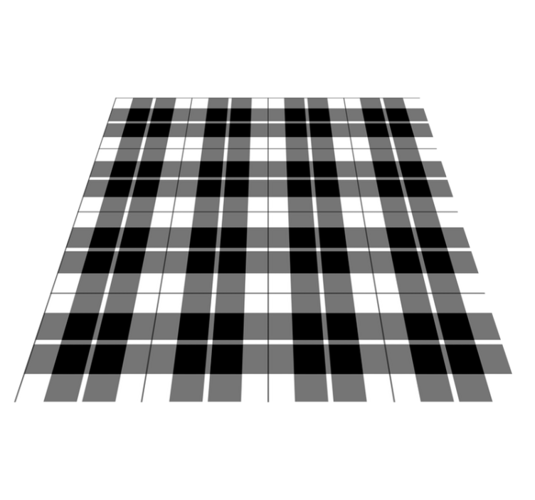 Black And White Check geometric rug - TenStickers