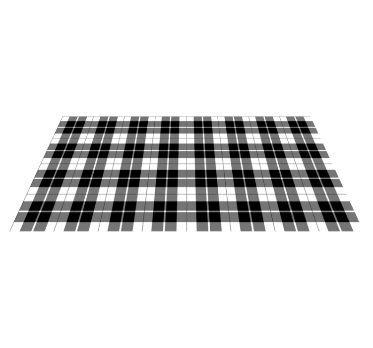 Contrasting Checker Pattern geometric rug - TenStickers