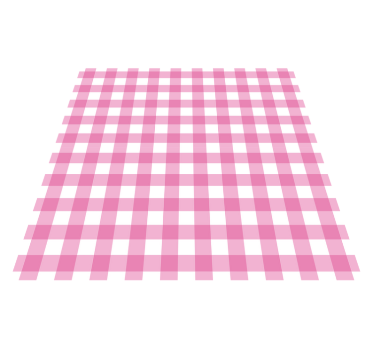 Pink Checkered Motif stripes rug - TenStickers