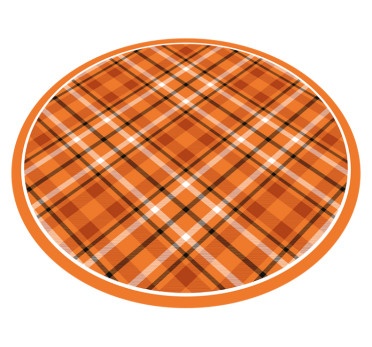 Plaid Pattern Charm circular rug - TenStickers