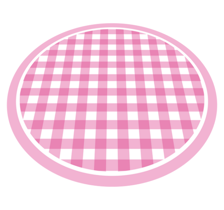 Pink Checkered Style kids rug - TenStickers