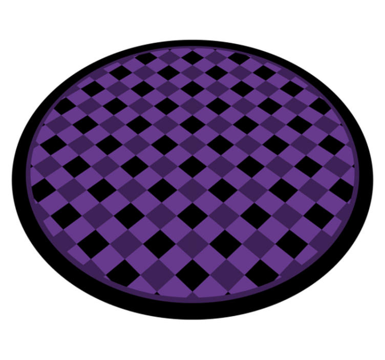 Chic Checkered Pattern modern rug - TenStickers