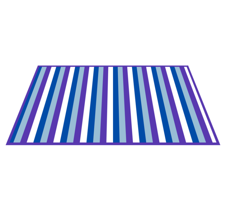 Bright blue pattern stripes rug - TenStickers