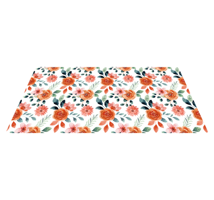 Delightful Botanical Motif floral rug - TenStickers