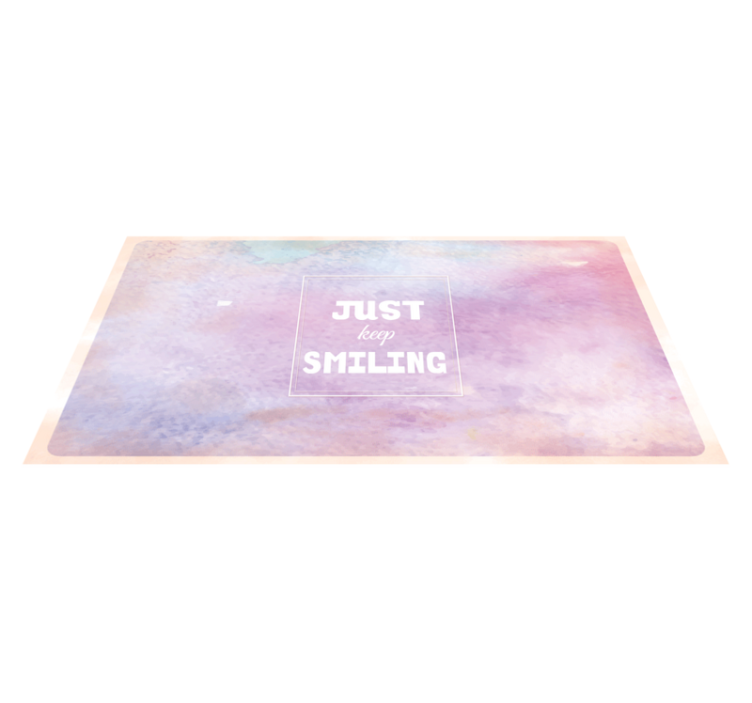 Just keep smiling quote rug - TenStickers