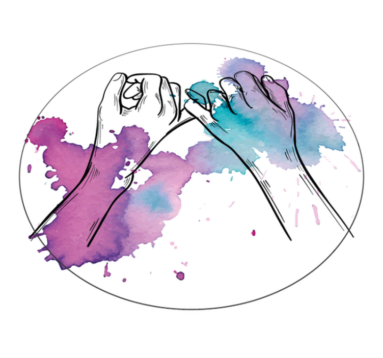 Hands Intertwined teenage bedroom rug - TenStickers