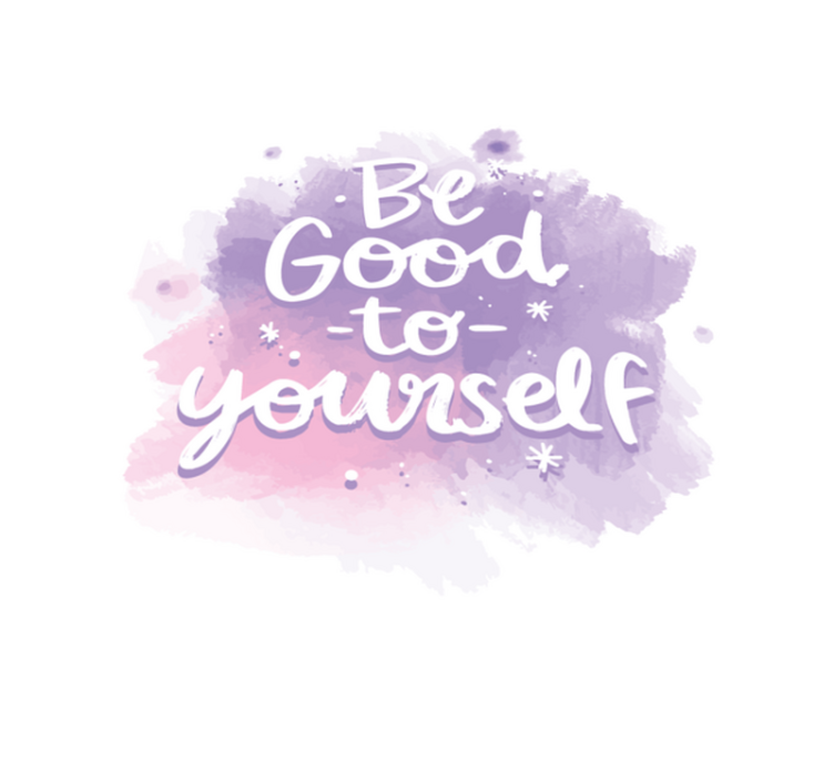 Be kind to yourself quote rug - TenStickers