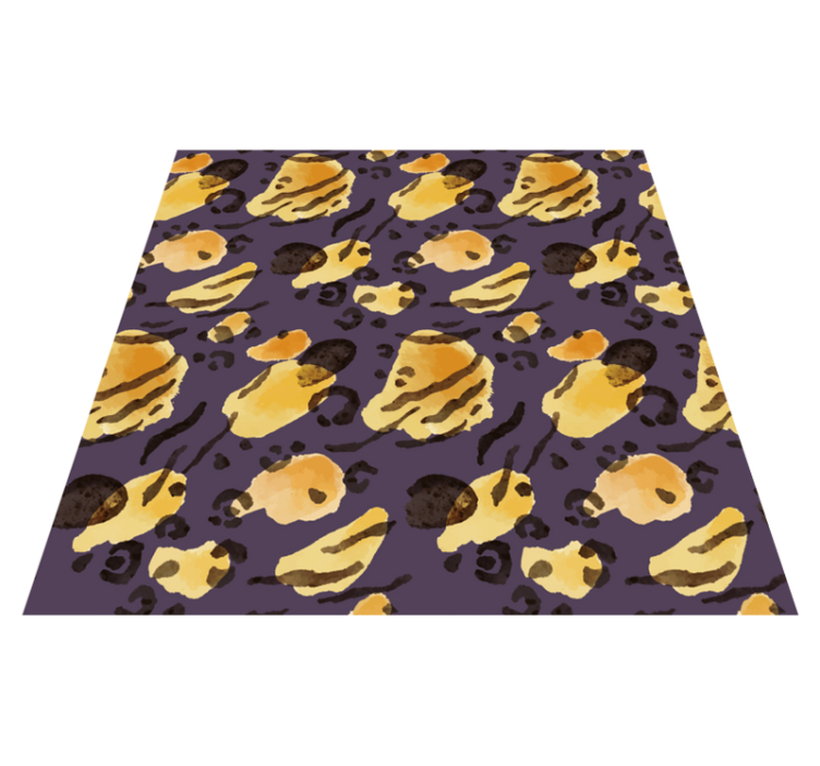 Aquarella tiger spots animal print rug - TenStickers
