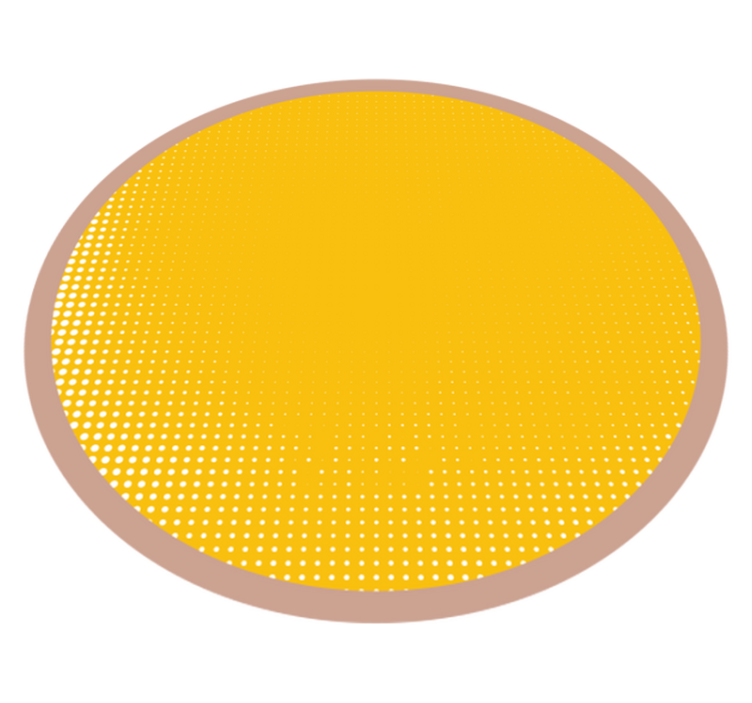 Sunny circular pattern yellow rug - TenStickers