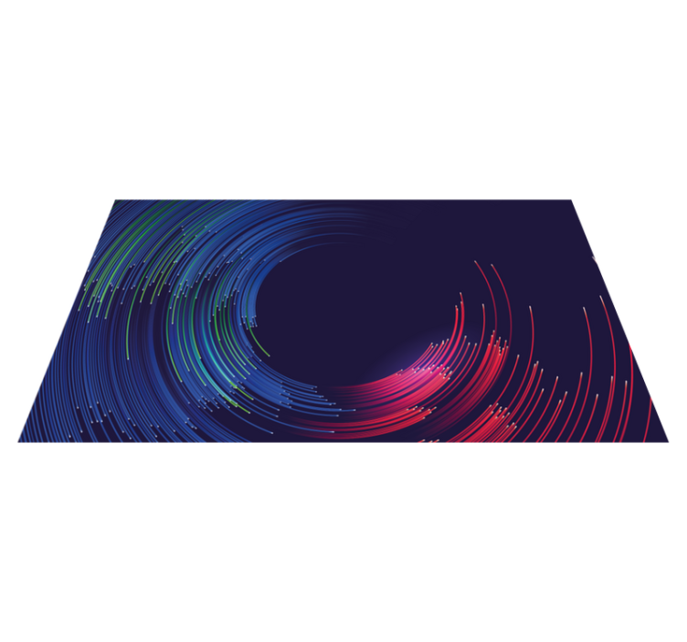 Swirling Color Waves modern rug - TenStickers