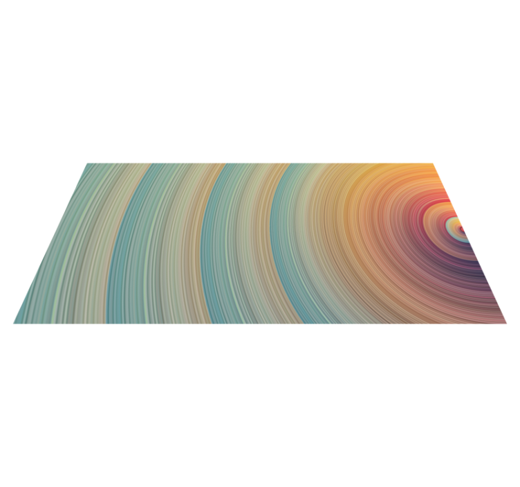 Spiral colour waves minimalistic rug - TenStickers