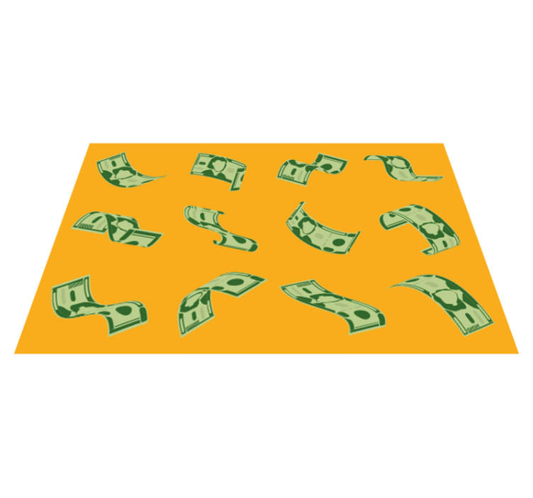 Money Flow Pattern modern rug - TenStickers