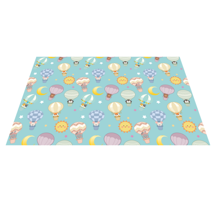 Whimsical Hot Air nursery rug - TenStickers